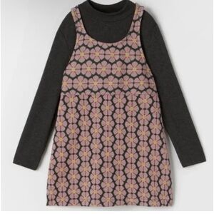 NWT ZARA mock turtleneck and floral knit skirt jumper 2 piece set